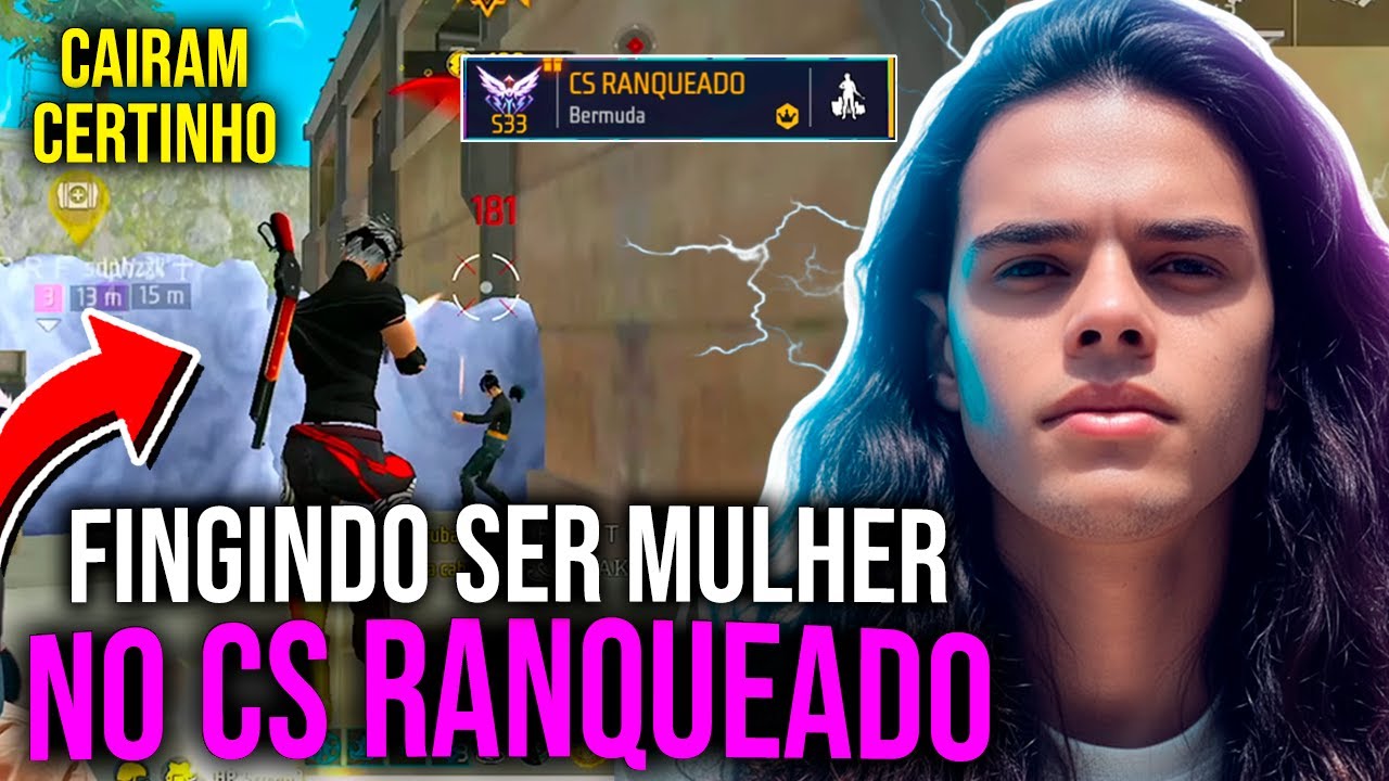 MARECHAL FINGINDO SER MULHER NO CS RANQUEADO ISSO TA MUITO BOM! FREE FIRE