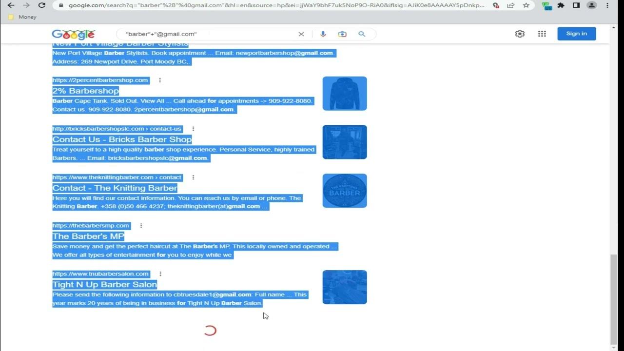 How to extract email from google google com search youtube