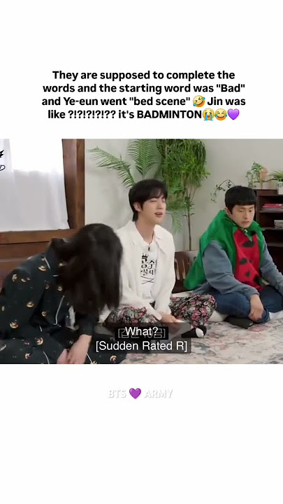 Jin is so done with her 😂 so funny🤣#bts #btsarmy #jin #funny