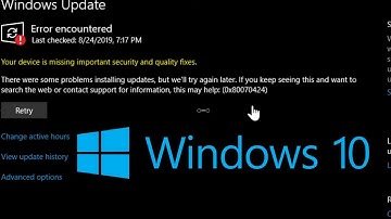 0x80070424 Update Error Windows 10 2020 New Method