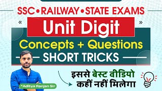 Unit Digit Concepts by Aditya Ranjan Sir Maths | Number System Short Tricks