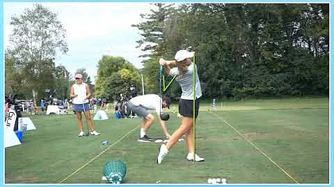 Kristen Gillman Golf Swing - Driver vs Iron - Spli...