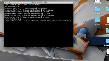 Run c++ file without using xcode in mac os x