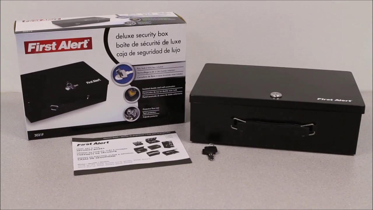 Manufacturer Video of the First Alert 3031F Steel Security Box - YouTube