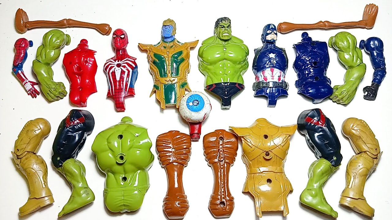 AVENGERS TOYS MARVEL'S, SPIDERMAN VS HULK SMASH VS THANOS VS CAPTAIN AMERICA VS SIRENHEAD