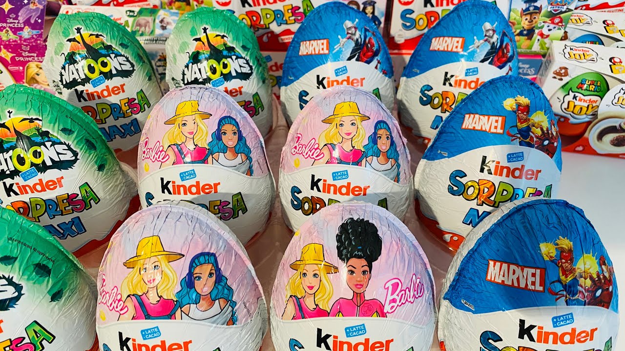 Natoons Maxi VS Marvel Maxi Kinder Surprise ASMR Unboxing 