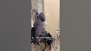 Wheelchair + Stairs = Easy!! #shorts #trending #wheelchair #accessibility #advocate #amputee
