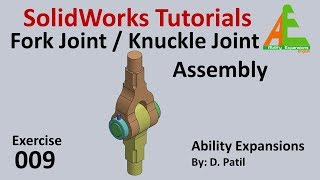 009. how to create knuckel joint, fork joint assembly in solidworks?
