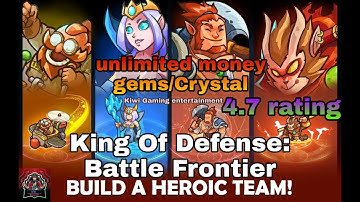 King Of Defense: Battle Frontier (Merge TD)|unlimited money,Gems and Crystal No ads||Gameplay part-1