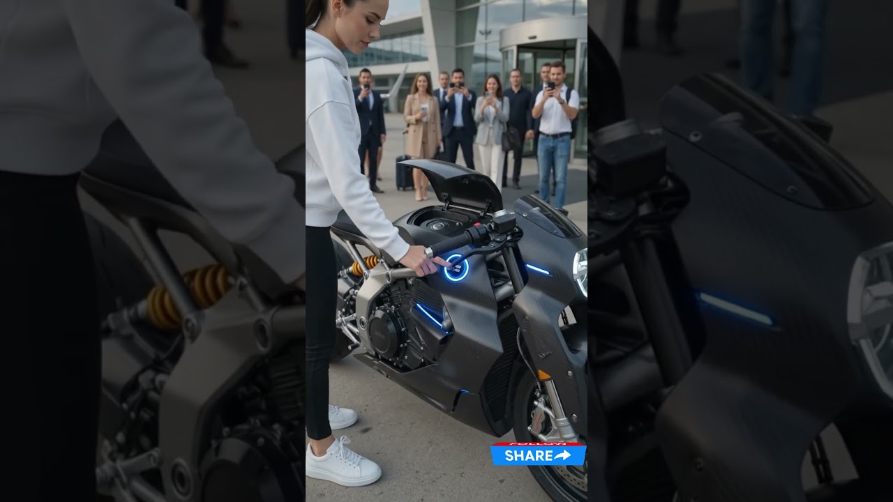 Futuristic Bike has entered tha plaza ? #7 #Shorts #FutureBike #Motorcycle #CyberBike #powerpress