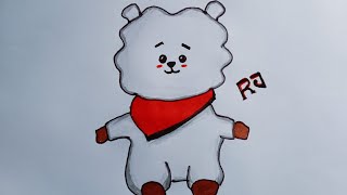 how to draw BT21 RJ || BTS Jin persona