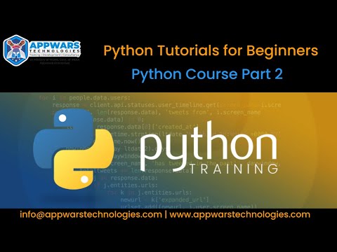 Python Course Part 2| Python Tutorial for Beginners| Python for Beginners| Python Course| APPWARS