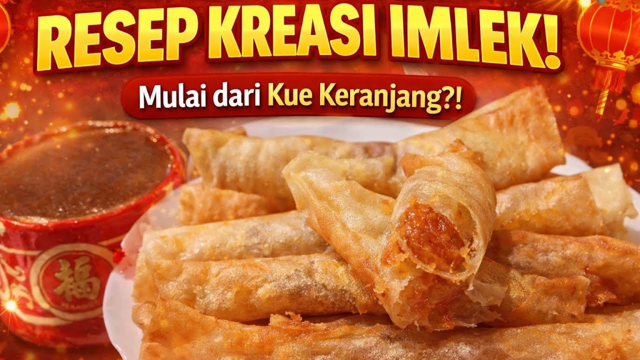 LUMPIA KUE KERANJANG VIRAL! Kreasi Imlek Anti Mainstream, Crispy di Luar Lumer di Dalam! #dodolcina