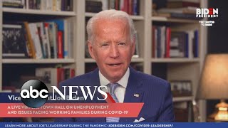 Joe Biden holds virtual town hall