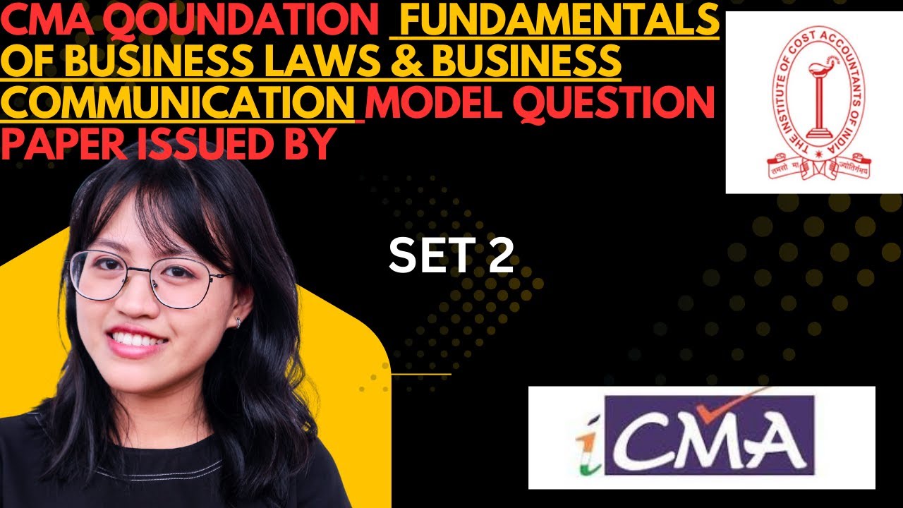CMA Foundation Model Question Paper Dec 25 | Law & Communication MQP ...