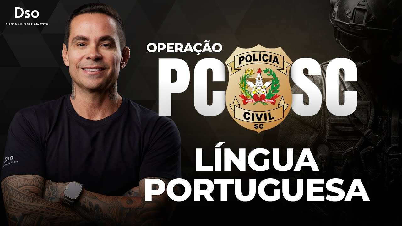 Operação PC SC: Aula de Língua Portuguesa - com Prof. Alexandre Soares!