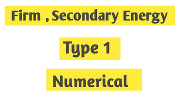 Firm Energy ,Secondary Energy Numerical Type 1-Hydropower Engineering  #dipakdahal #engineering