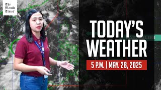 Todays Weather, 5 P.m. May. 28, 2025