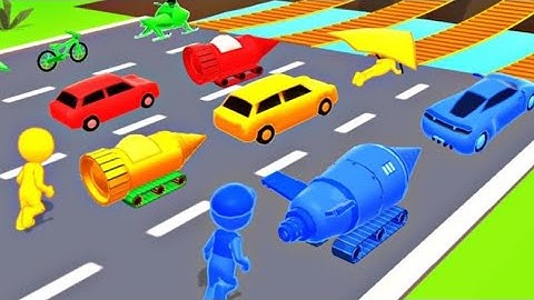 Shape Shifting All Levels Transport Gameplay Walkthrough Car Halicaptor Cycle Racing Game🏁🚲🫶
