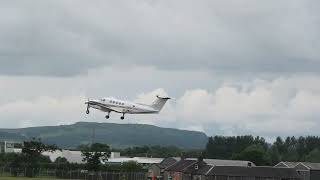 BEECH KING AIR B200 G-GMAE OF GAMA AVIATION Departing Glasgow Int Airport for Lossiemouth #aviation BEECH KING AIR B200 G-GMAE OF GAMA AVIATION Departing Glasgow Int Airport for Lossiemouth #aviation
