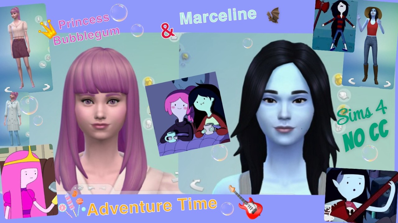 Princess Bubblegum & Marceline | Sims 4 CAS Lofi