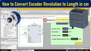 How to Convert Encoder Revolation to Length in cm using S7-1200 in TIA Portal | PLC | SCADA | 2023