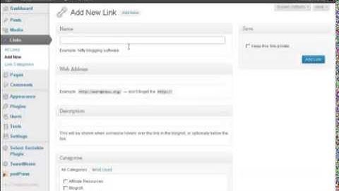 WordPress - how to add blog roll links