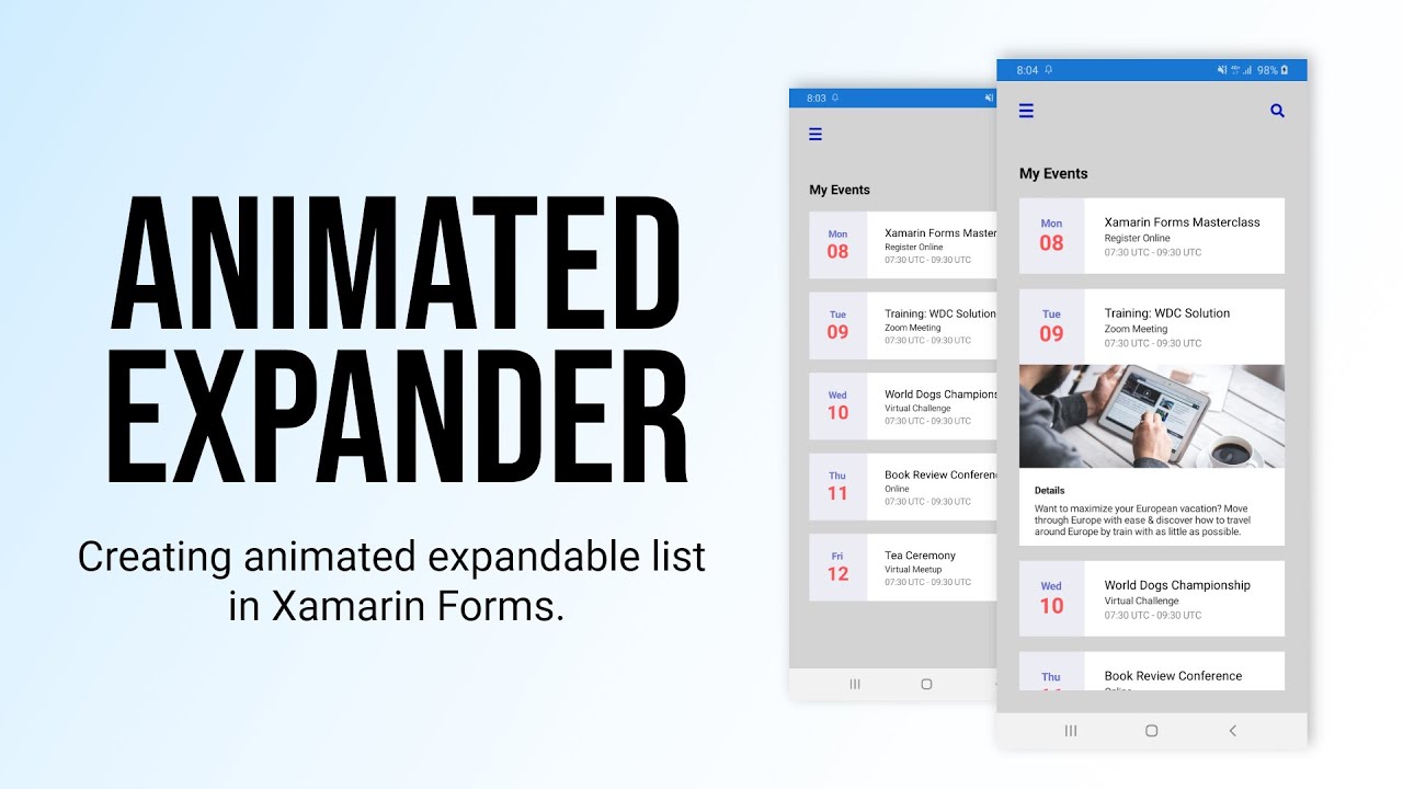 Animated Xamarin.Forms Expander | Creating an animated expandable list in Xamarin.Forms