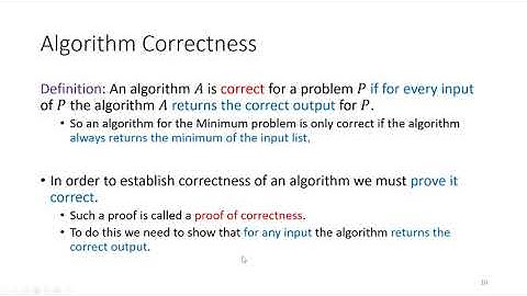 Minimum Algorithm - Loop Invariant - Proof of Correctness - Discrete Math for Computer Science