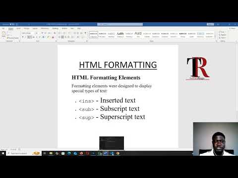 How to add insert, subscript, and superscript text in html