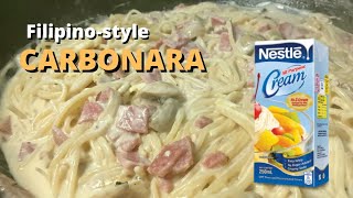 Creamy Carbonara Filipino Style | Carbonara with Costing | Pinoy Style Carbonara Pasta Recipe