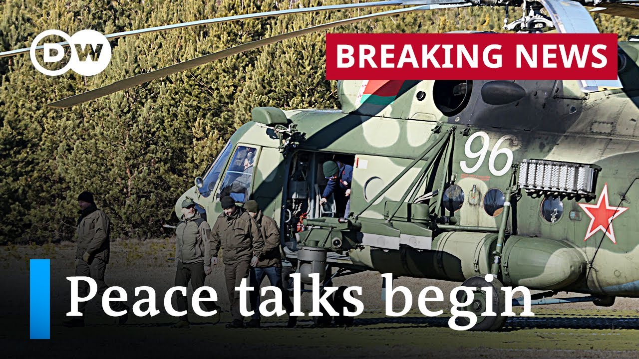Film backdrop image for Ukraine and Russia negotiators meet for peace talks at Ukraine-Belarus border (2022)