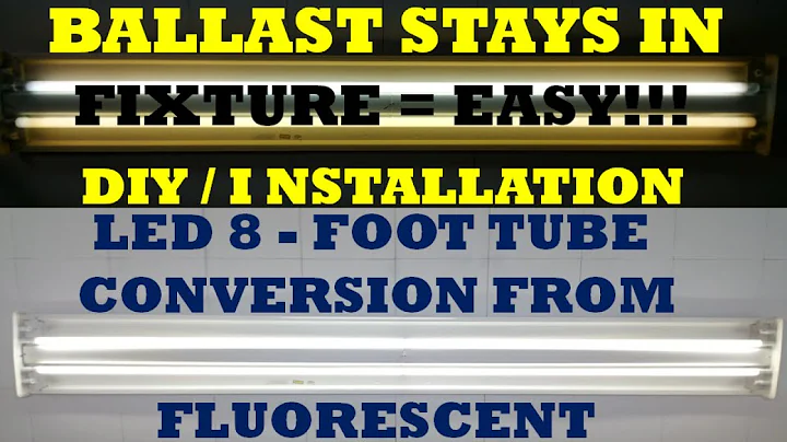 8 Foot LED Tube Retrofit WITHOUT Ballast Bypass! / T8 T12 Ballast Compatible Conversion Save Energy
