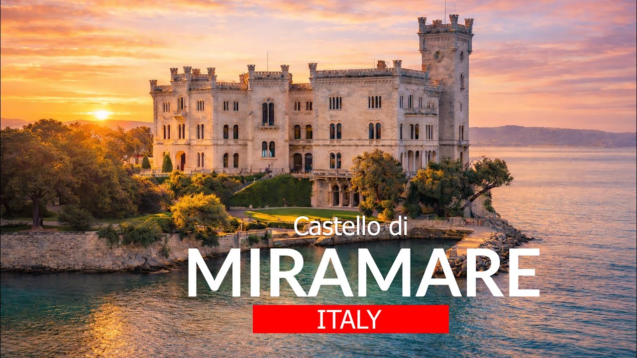 A Peaceful Walk Through Miramare Castle (Castello di Miramare) 🇮🇹 | 4K 60FPS | Subtitles 🏰👑🎬