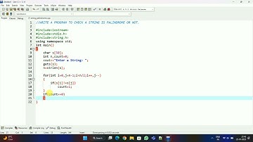 C++ Program to check if a string is palindrome or not.
