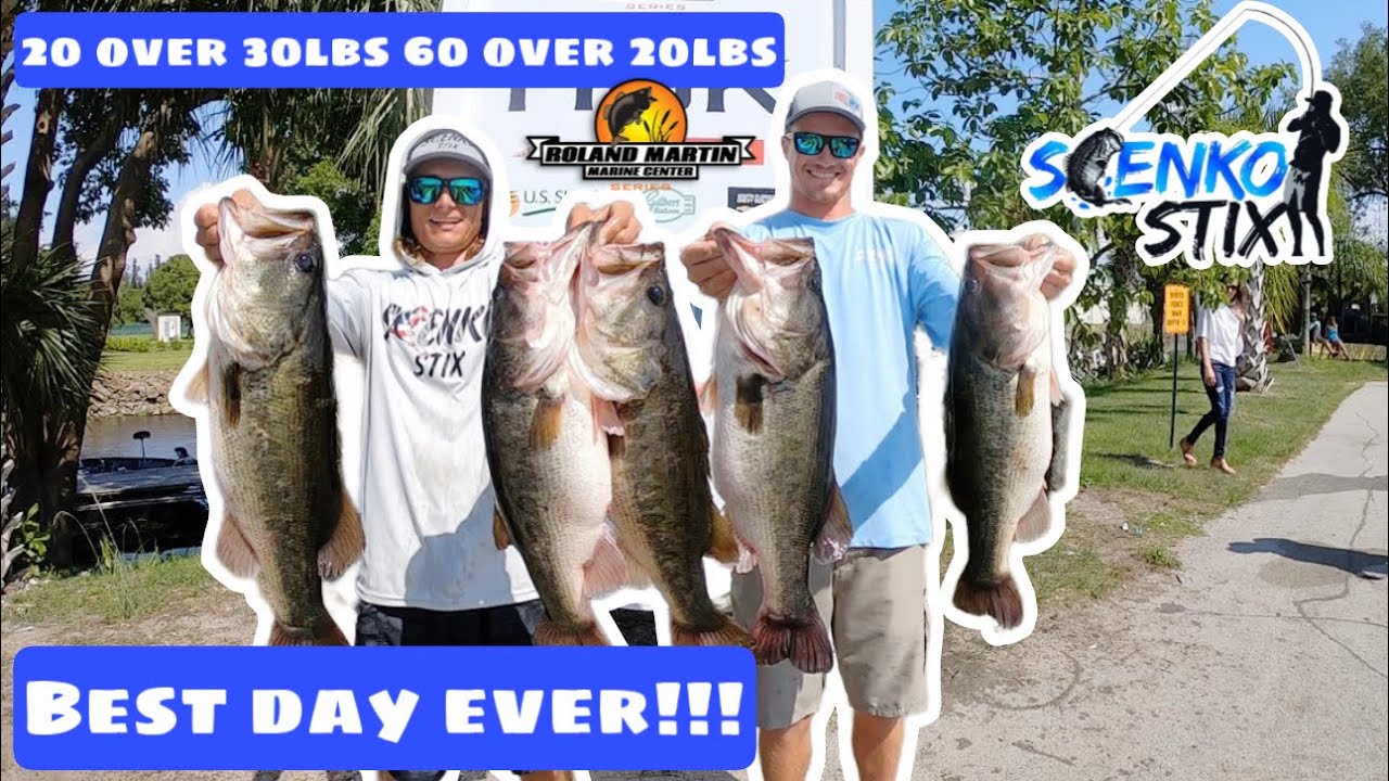 RECORD BREAKING DAY 33LBS of Lake Okeechobee Bass!! (Roland Martin