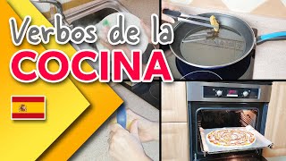 Kitchen verbs in Spanish