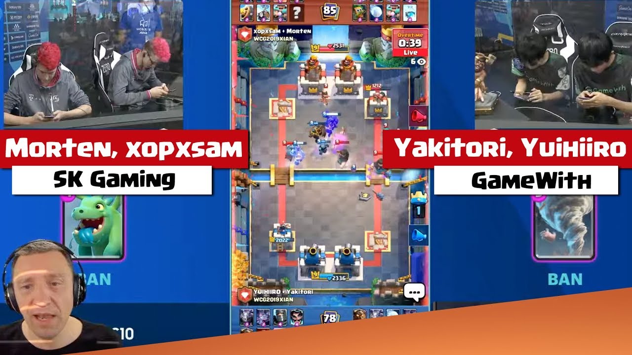 Morten, xopxsam vs Yakitori, Yuihiiro | SK Gaming vs GameWith pt 2/2 | WCG - Clash Royale League