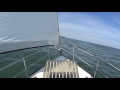 HD 5 Hour Relaxing Sailing Loop video - Ocean Sounds, Waves, Wind - Lake Erie Islands