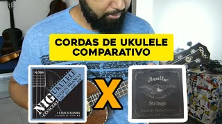 Cordas NIG Concert x Cordas Aquila Super Nylgut Concert | Comparativo De Cordas Para Ukulele Concert