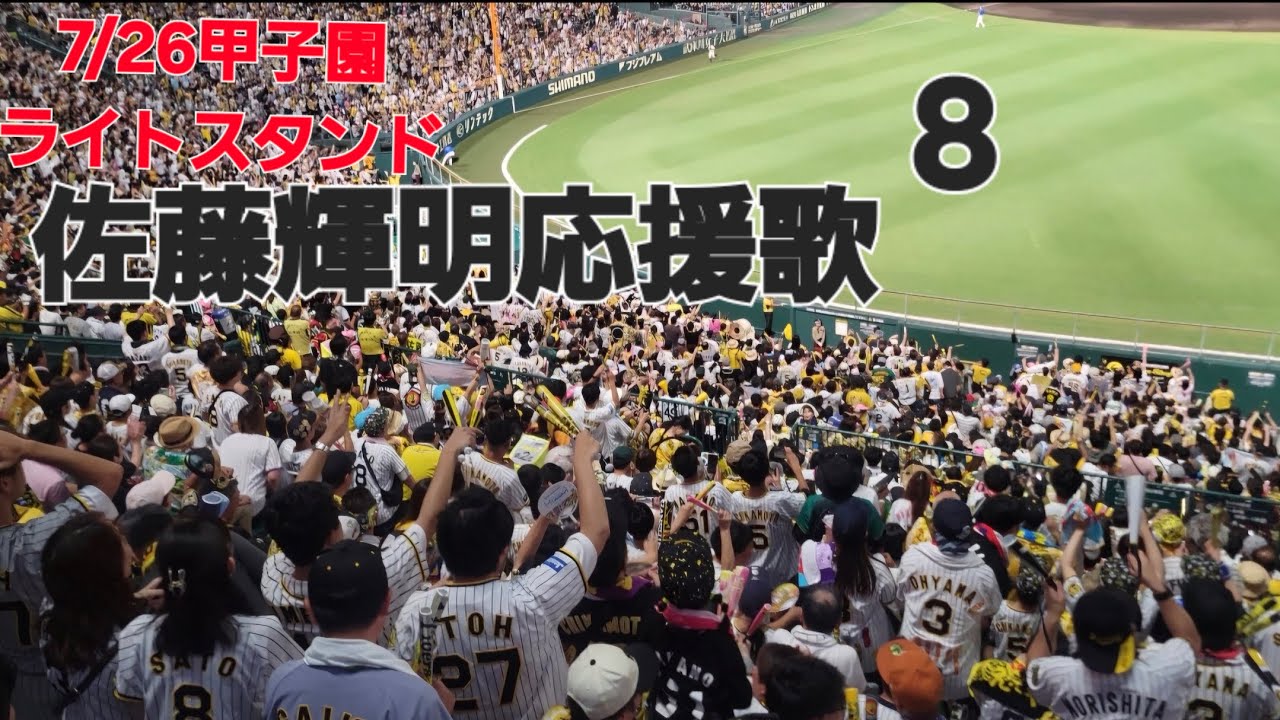2025/7/26甲子園ライトスタンド佐藤輝明応援歌！#阪神タイガース #タイガース#佐藤輝明 #阪神