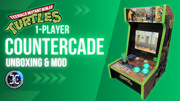 Teenage Mutant Ninja Turtles: A-1Up Countercade Unboxing and Button Mod 🕹️ #tmnt #arcade # led #mod