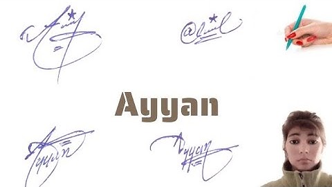 Ayyan name imazing signature style with arooj