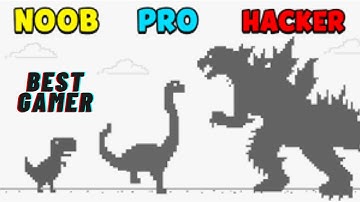 Noob vs Pro vs Hacker in Chrome Dino