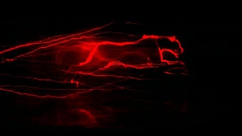 run panther intro template red colour