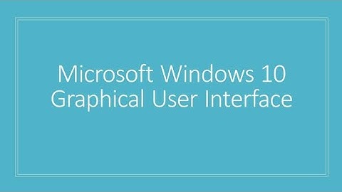 18CS734 || GUI Application on Microsoft Windows || User Interface Design
