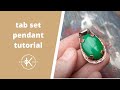 Internal Tab Setting Gemstone Pendant | 12 Months Of Metal