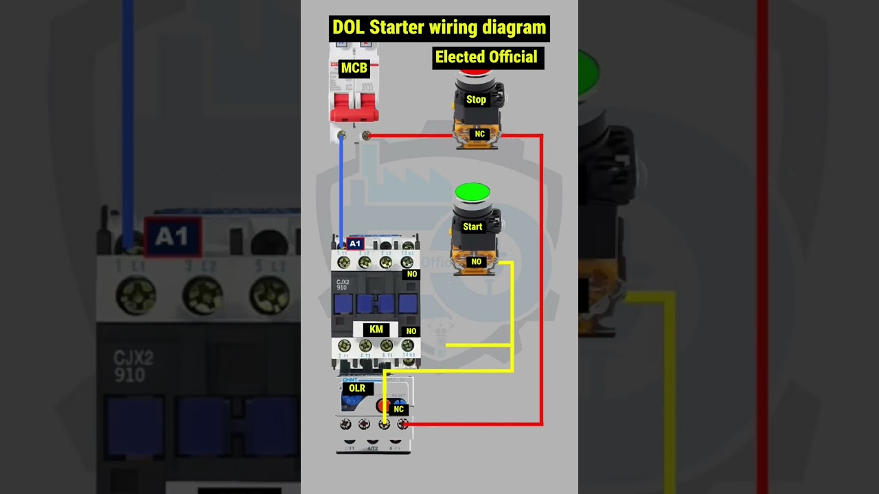 DOL Starter Wiring Diagram Explained 