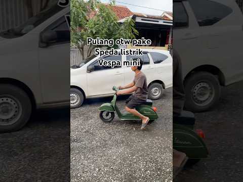 Pulang otw pake vespa mini #modifikasi #modifikasimotor