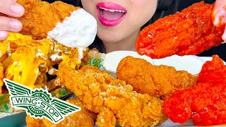 ASMR WINGSTOP CHICKEN TENDERS & VOODOO FRIES HOT HONEY ORIGINAL HOT (EATING SOUNDS) ASMR Phan #asmr